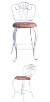 KRZESŁO HOKER Z TAPICEROWANYM SIEDZISKIEM, BIAŁY; WLR 5957 WHITE