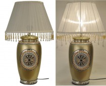 LAMPA Z ABAZUREM GLAMOUR Q14"7A9-C87