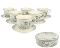 DU 917649 KOMPLET 6 FILIZANEK ZE SPODKAMI SARA 220 ML