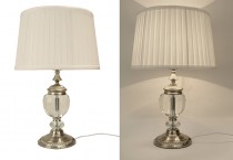 LAMPA Z PODSTAWĄ Z CYNY UZUPEŁNIENIE KRYSZTAŁ HJ-33672K
